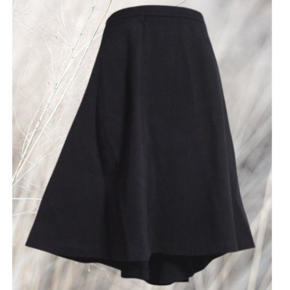 Lands End Size 14-16 Black A-Line Slimming Women's Skirt
